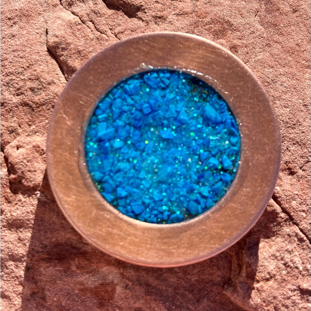 Blue Howlite Golf Ball Marker Infused Epoxy Copper